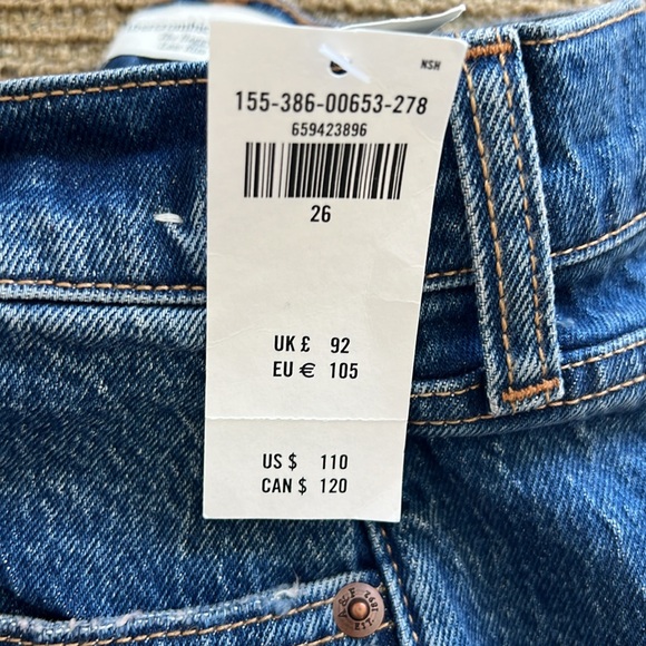 Abercrombie Women's Blue Jeans with Detailing - Picture 2 of 7